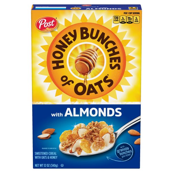 Post Honey Bunches of Oats with Almonds Breakfast Cereal, 12 OZ Box Supply