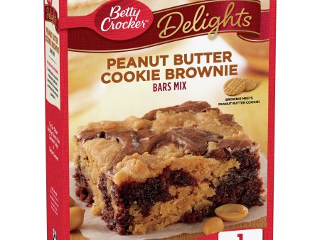 Betty Crocker Delights Peanut Butter Cookie Brownie Bar Mix, 17.2 oz. Hot on Sale