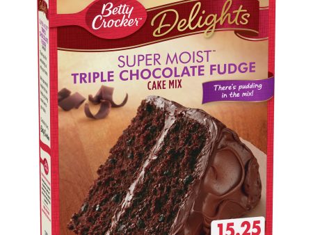 Betty Crocker Super Moist Triple Chocolate Fudge Cake Mix, 15.25 oz Sale