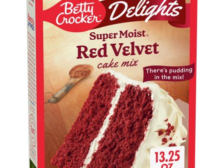 Betty Crocker Delights Super Moist Red Velvet Cake Mix, 13.25 oz. on Sale