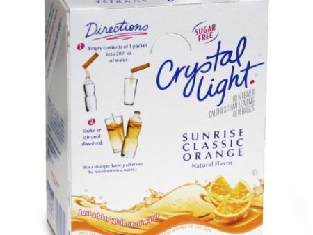 Crystal Light On The Go Sticks - 20oz Water Bottle Size - Sunrise Classic Orange - 30ct Boxes For Discount