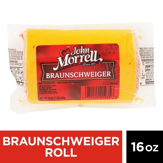 John Morrell Braunschweiger, 16 oz For Cheap