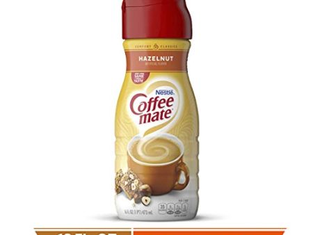 COFFEE MATE Hazelnut Liquid Coffee Creamer 16 fl. oz. Bottle For Sale