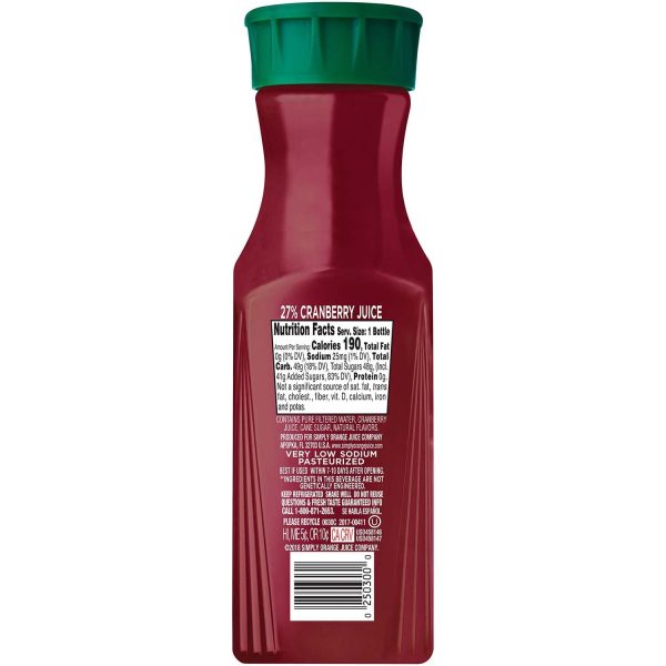 Simply Cranberry Cocktail Juice 11.5 (Pack of 12) Online Sale