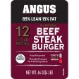 All Natural* 85% Lean 15% Fat Angus Ground Beef Steak Burgers, 12 Count, 4 lb Tray For Discount