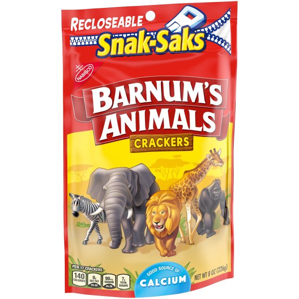 Barnum s Animal Crackers, Snak-Saks, 8 oz Online Hot Sale