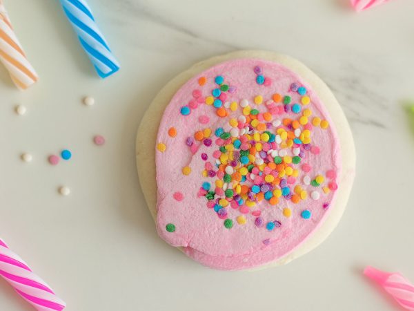 Prairie City Bakery Pink Frosted Cookies - Soft, Festive Cookies with Sweet Pink Icing & Sprinkles (Pack of 60) Online Hot Sale