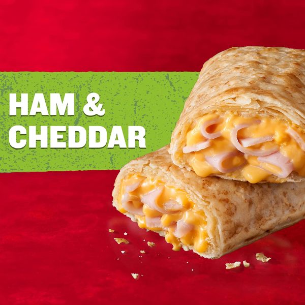 Hot Pockets Hickory Ham Cheddar Croissant Crust Frozen Snacks, 2-Count, 9-Ounce Box Supply