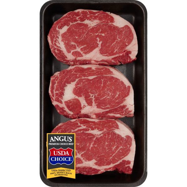 Beef Choice Angus Ribeye Steak Family Pack, 2.26 - 3.15 lb Tray For Sale