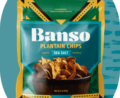 Banso Sea Salt Plaintain Chips - 6   3 oz bag Hot on Sale