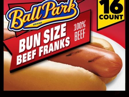 Ball Park Bun Length Beef Hot Dogs, 30 oz, 16 Count Sale