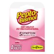 Pepto Bismol Chewable Tablets, Upset Stomach Relief, 4 Count (Pack of 1) Supply