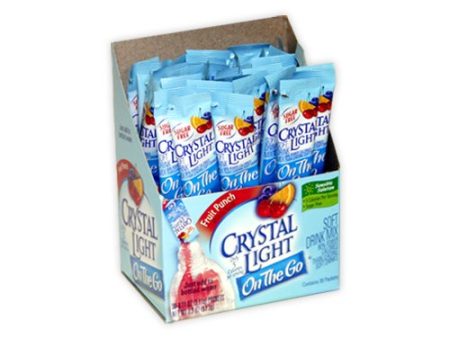 Crystal Light On The Go Sticks - 20oz Water Bottle Size Fruit Punch 30 Count Box Sale