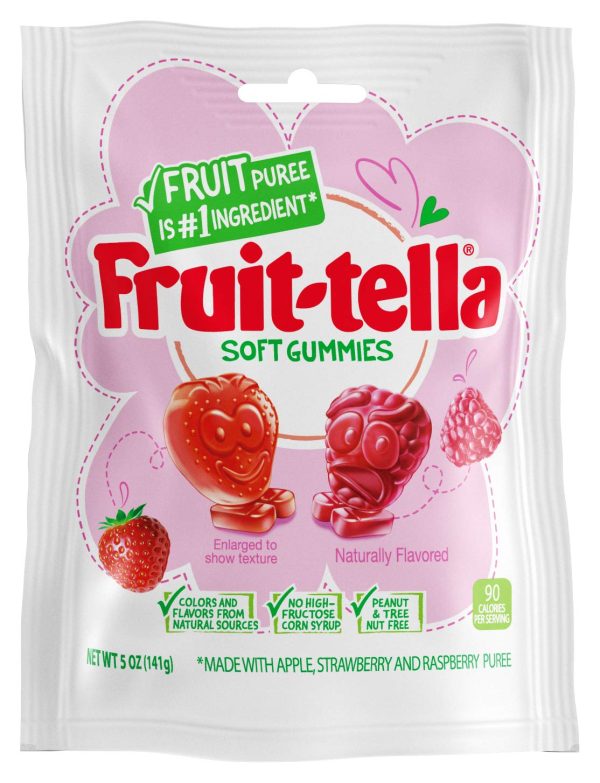 Fruittella Strawberry & Raspberry Gummies, 5 Oz For Sale