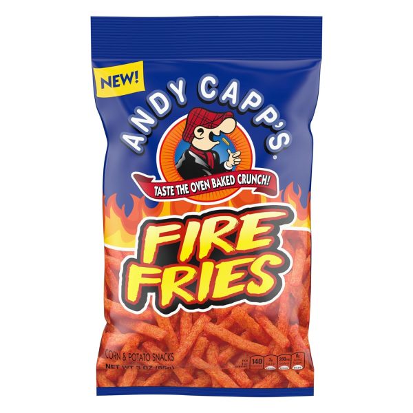 Andy Capp s Fire Fries, Corn & Potato Snacks, 3 oz (Pack of 12) Discount