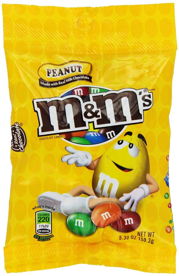 M&M Mars Peanut, On The Go Sized Bags 5.30 Ounce For Cheap