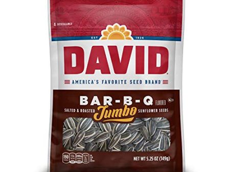 DAVID Roasted and Salted Bar-B-Q Jumbo Sunflower Seeds, Keto Friendly, 5.25 Oz Sale