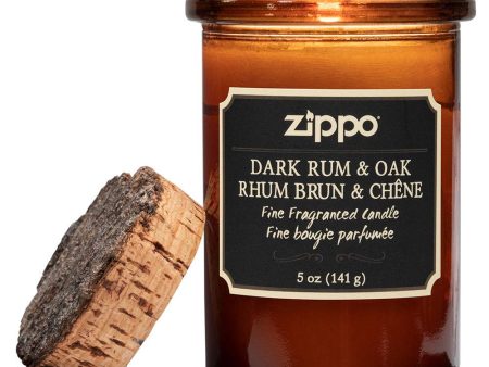 Zippo Spirit Candle - Dark Rum and Oak - 5 oz. Online Hot Sale