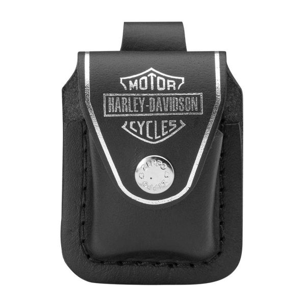 Zippo Harley-Davidson Lighter Pouch, Black Hot on Sale