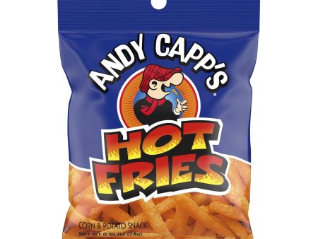 Andy Capp s Hot Fries – Crunchy Spicy Snack, .85 oz Bag, Bold Flavor (Pack of 72) For Sale