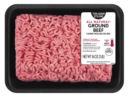 All Natural* 73% Lean 27% Fat Ground Beef, 1 lb Tray Online