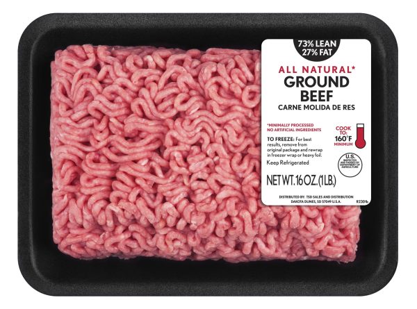 All Natural* 73% Lean 27% Fat Ground Beef, 1 lb Tray Online