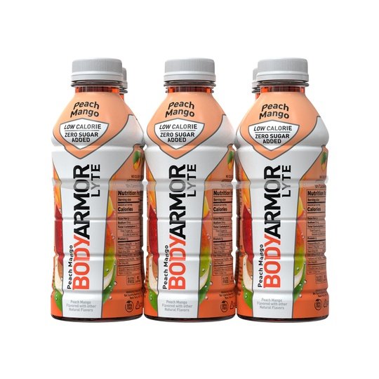 BODYARMOR LYTE Peach Mango, 20 fl oz, 6 Pack Discount