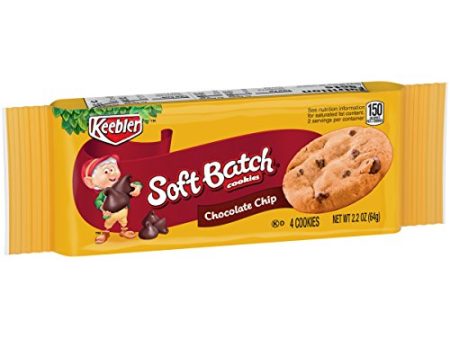 Keebler Soft Batch Cookies, Chocolate Chip, 2.2 oz Pouches (Pack of 12) Discount