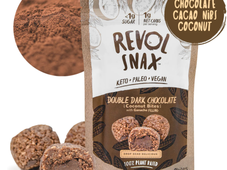 Revol Snax Bites, Double Dark Chocolate - 6   3.7 oz bag Online Sale