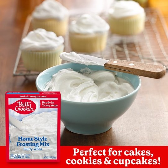 Betty Crocker HomeStyle Fluffy White Frosting Mix, 7.2 oz. For Discount