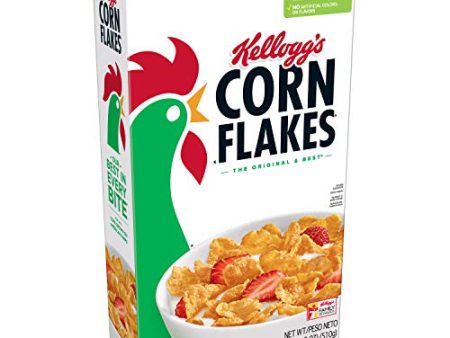 Kellogg s Corn Flakes, Breakfast Cereal, Original, Fat-Free 18 oz Box Discount