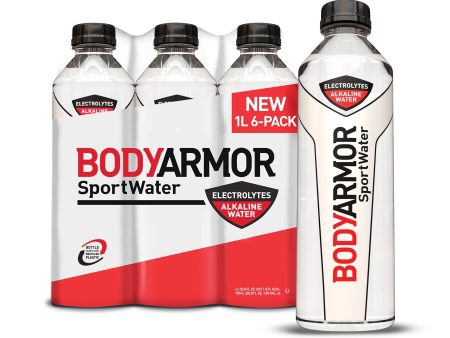 BODYARMOR SportWater, 1 Liter 6 Pack For Discount