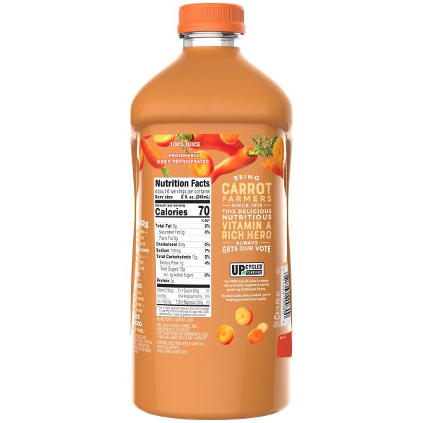 Bolthouse Farms Vegetable Juice Smoothie, 100% Carrot, 52 fl. oz. Bottle on Sale