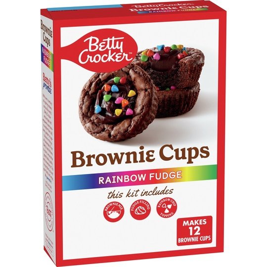 Betty Crocker Brownie Cups Mix, Rainbow Fudge, 13.7 oz Hot on Sale