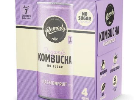 Passionfruit Organic Kombucha 4-pack on Sale