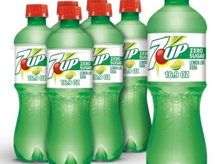 7UP Zero Sugar Lemon Lime Soda, .5 L  bottles, 6 pack Online now