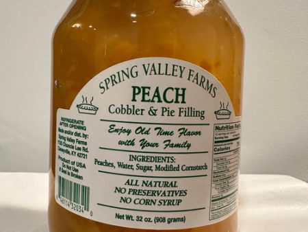 Peach Cobbler & Pie Filling 32 oz - Spring Valley Farms Cheap