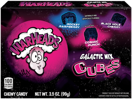 Warheads Galactic Cubes 3.5 oz Theater Box For Sale