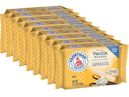 Voortman Bakery Vanilla Wafers, Mega Size, 5.17 oz, Case of 9 Online Sale