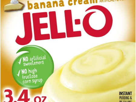 Jell-O Instant Pudding & Pie Filling, Banana Cream, 3.4-Ounce Box For Cheap