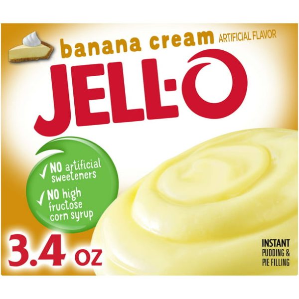 Jell-O Instant Pudding & Pie Filling, Banana Cream, 3.4-Ounce Box For Cheap