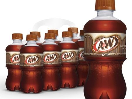 A&W Caffeine-Free, Low Sodium Root Beer Soda Pop, 12 Fl Oz, 8 Pack Bottles For Discount