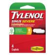 Tylenol Sinus Severe Tablets, Cold & Sinus Relief, 4 Pills (Pack of 1) Fashion