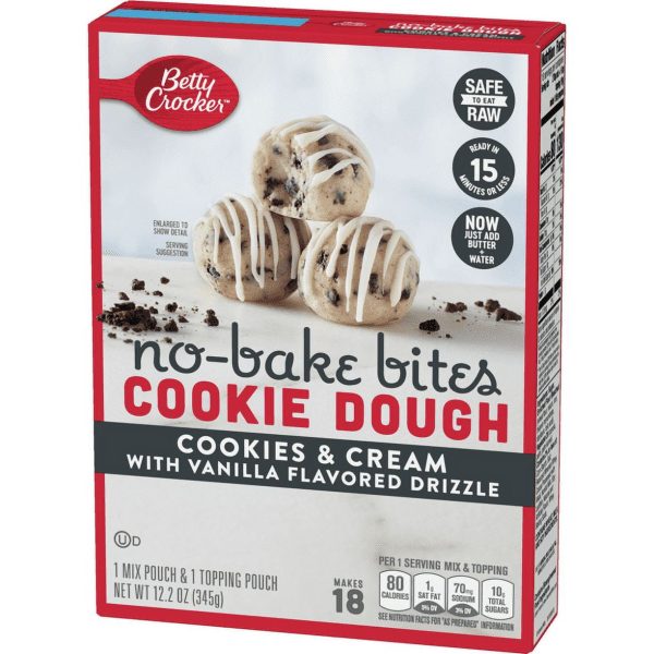 Betty Crocker No-Bake Bites Cookies and Cream Cookie Dough, 12.2 oz. Online