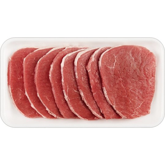 Beef Eye Round Steak Thin, 0.71 - 2.0 lb Tray Fashion