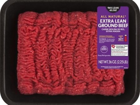 All Natural* 96% Lean 4% Fat Extra Lean Ground Beef, 2.25 lb Tray Online Hot Sale