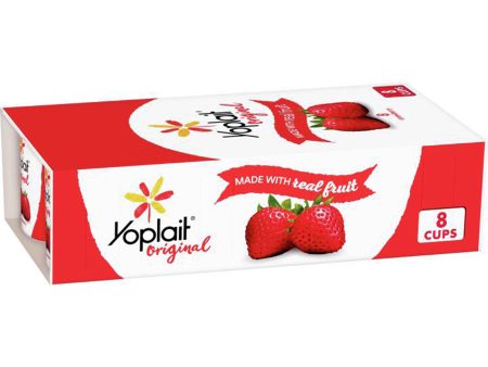 Yoplait Original Strawberry Low Fat Yogurt Pack, 8 Ct on Sale