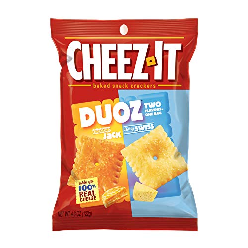 Cheez it DUOZ Cheddar Jack and Baby Swiss, 4.3 oz (6 Per Case) For Discount