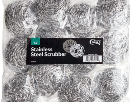 Choice Choice 30g Stainless Steel Scrubber - 1   12   1 ct ea For Discount