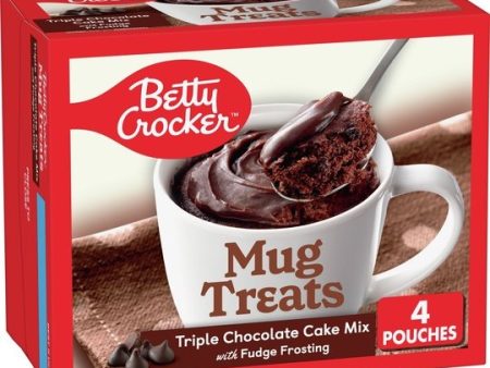 Betty Crocker Mug Treats Triple Chocolate Cake Mix with Fudge Frosting, 4 Servings, 12.5 oz. on Sale